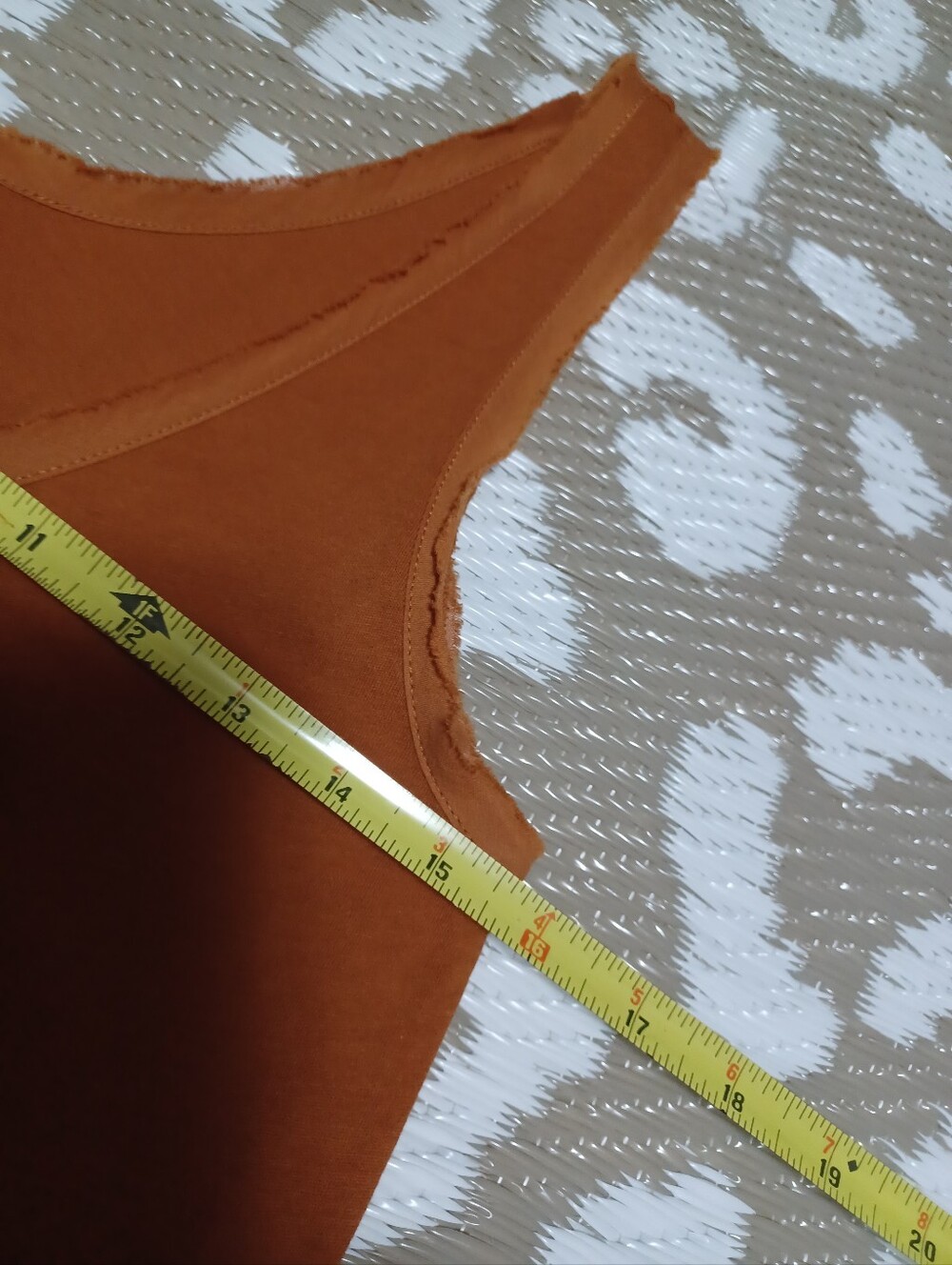 Women’s Rust Ruffle Detail Tank Top - Picture 4 of 12